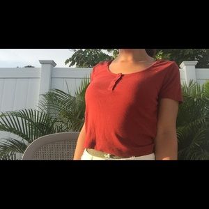 RUST COLOR CROP TOP